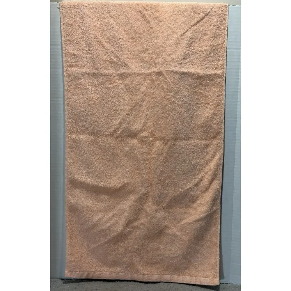 Towel Hand & Bath Set of 2 Peach Floral Embroidered Applique Saturday Knight